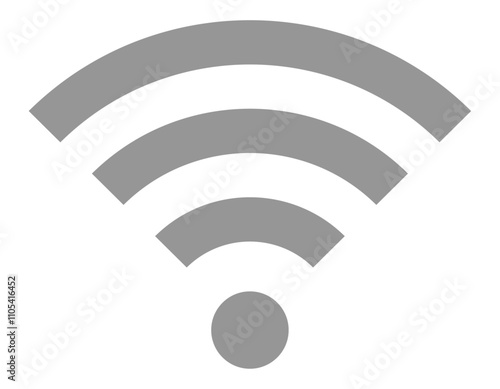 Wi-Fiのアイコン シンプル グレー モノクロ