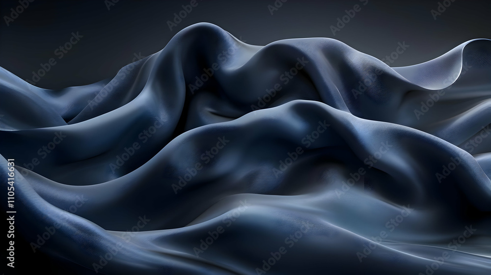 Abstract Blue Wavy 3D Background Abstract Blue Wavy 3D Background