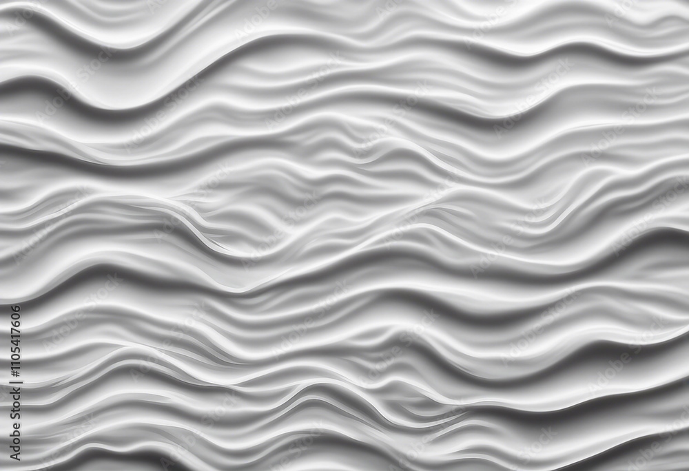 Obraz premium Glossy White Porcelain Texture with Wavy Pattern Background