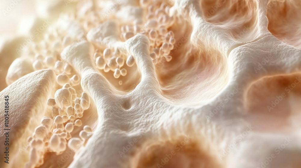 Close-Up View of Intricate Microbial Structures with Organic Textures, Bubbles, and Soft Color Palettes, Perfect for Scientific and Educational Applications Close-Up View of Intricate Microbial Structures with Organic Textures, Bubbles, and Soft Color Palettes, Perfect for Scientific and Educational Applications
