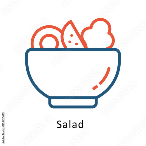 Salad vector Two Colors Icon. Eps 10 file