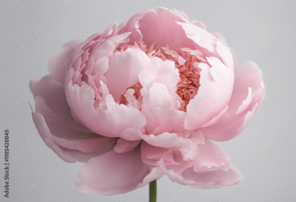 Peony flower light pink isolated on on white transparent background cut out element Peony flower light pink isolated on on white transparent background cut out element