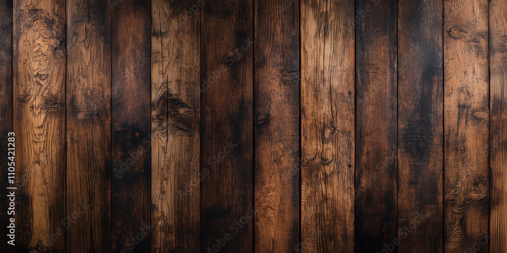Fototapeta premium Vintage style wooden background creates a charming and rustic atmosphere. This wooden background enhances the aesthetic appeal, perfect for various creative projects seeking a vintage style.