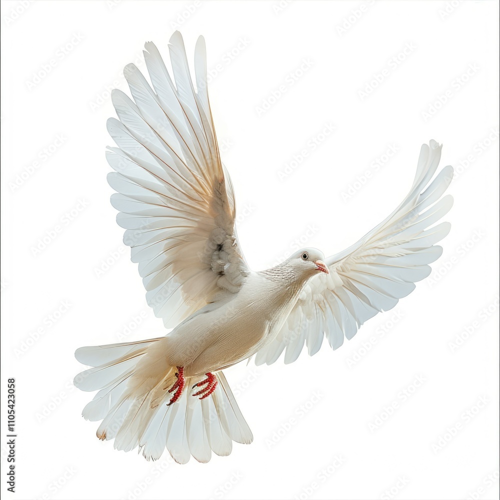 Obraz premium beautiful bird in flight isolated on white