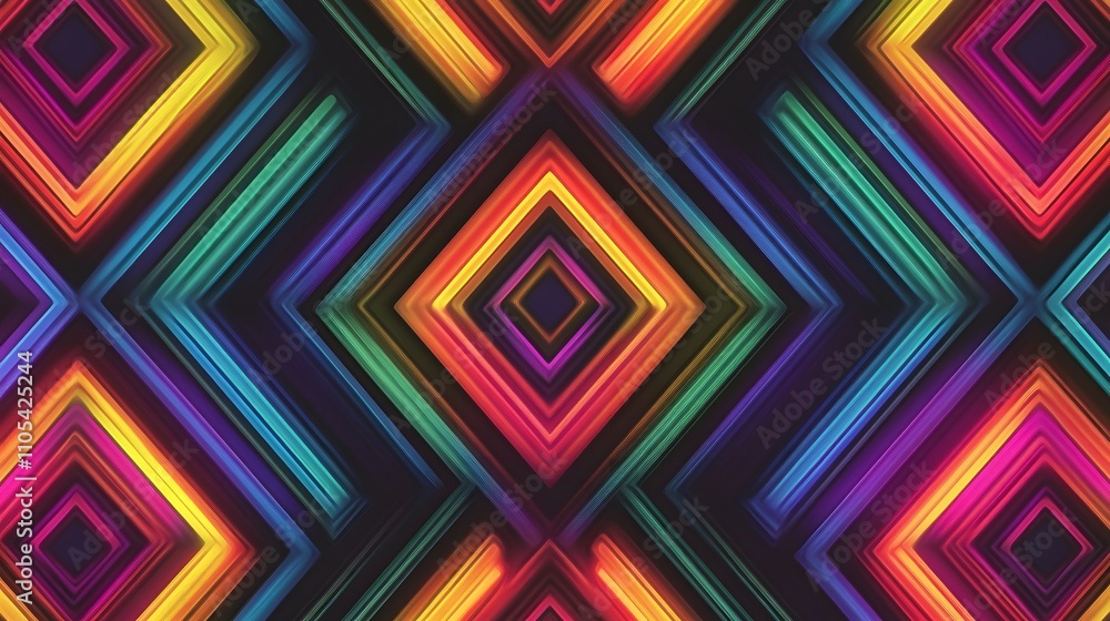 Colorful rainbow gradient, neon, shiny, metallic background with diamond shapes and a blurred effect Colorful rainbow gradient, neon, shiny, metallic background with diamond shapes and a blurred effect