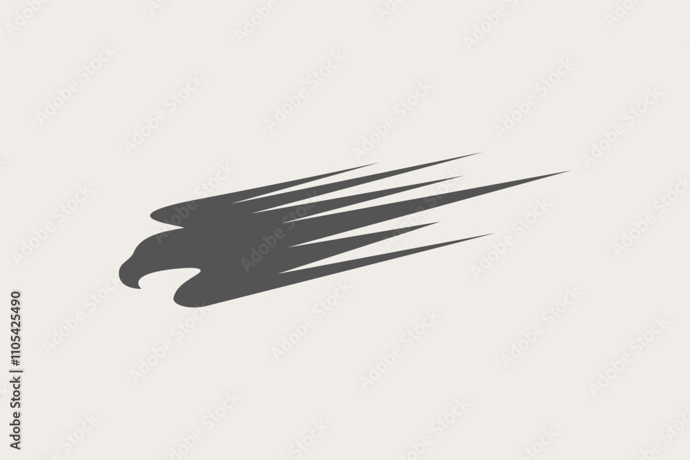 Eagle moving fast attack silhouette logo Eagle moving fast attack silhouette logo