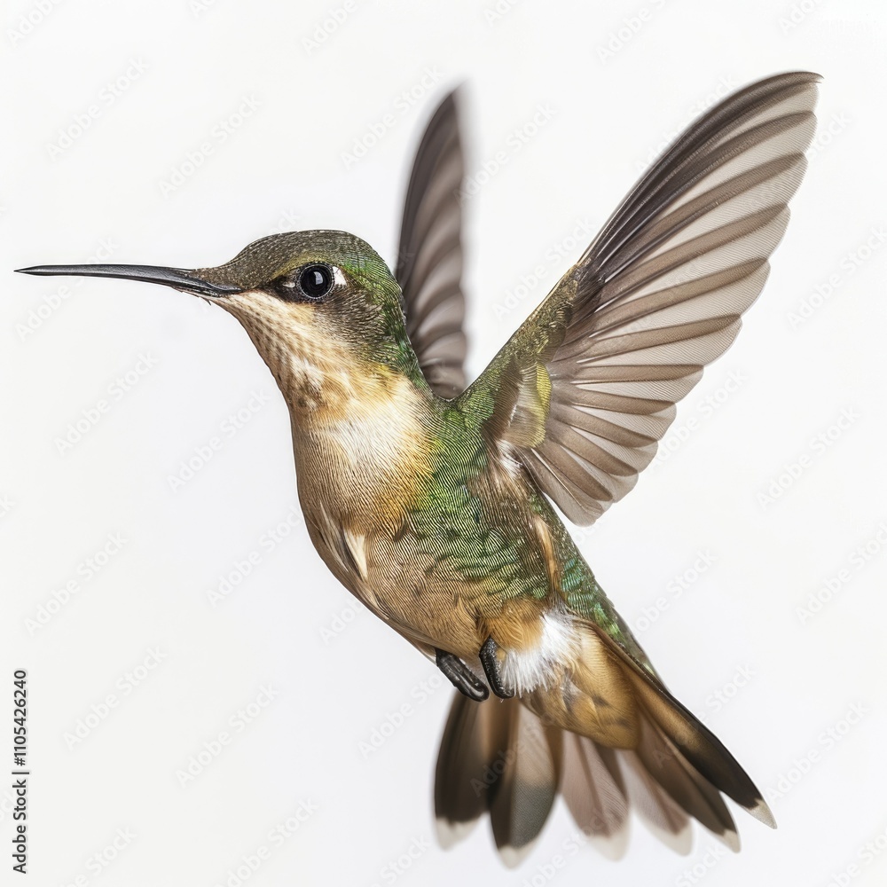 Fototapeta premium hummingbird focus flying colourfull fly hummingbird focus flying colourfull fly