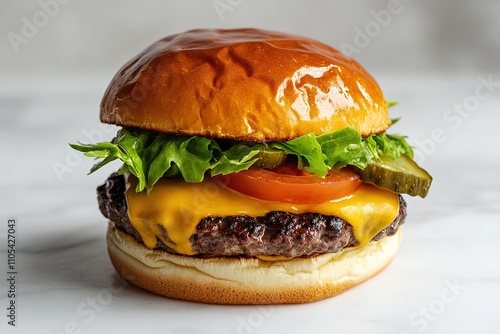 hamburger on a plate