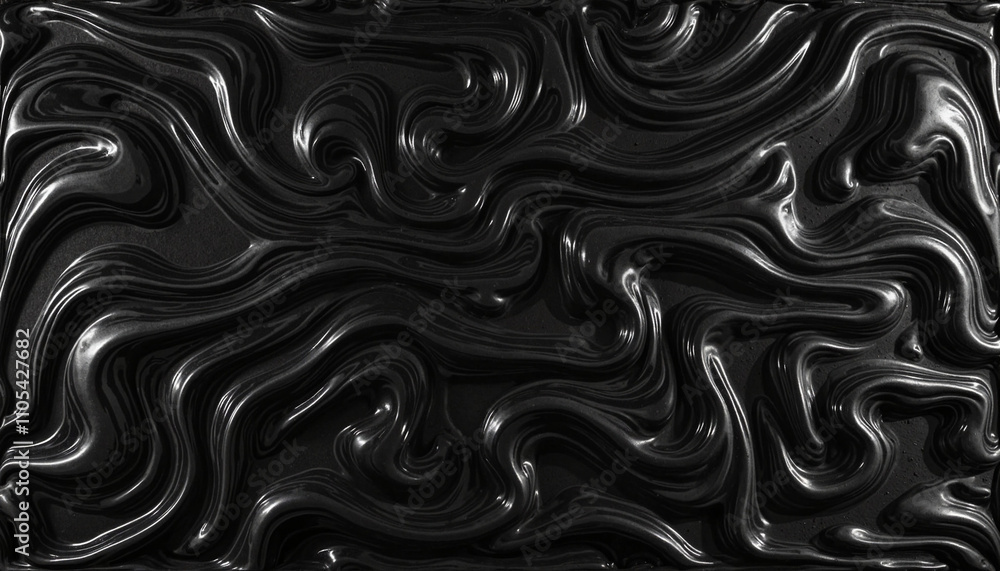 Obraz premium A good background with black glossy fluid texture