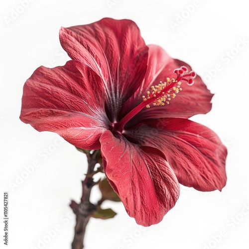 December red hibiscus flower blooming (Malvaviscus arboreus) photo