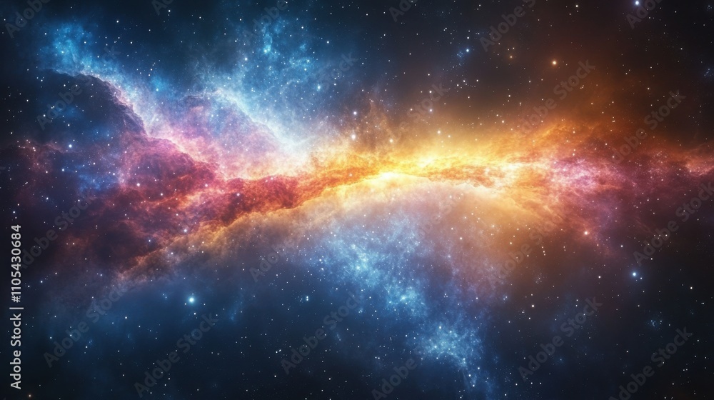 Mystical galaxy theme with vibrant stars and glowing nebulae, a captivating cosmic scene for space visuals Mystical galaxy theme with vibrant stars and glowing nebulae, a captivating cosmic scene for space visuals