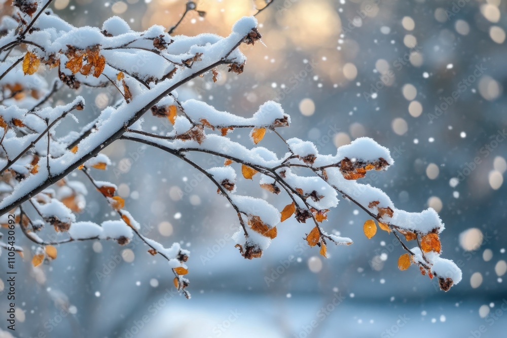 Vegetation shrouded by snow blankets Vegetation shrouded by snow blankets