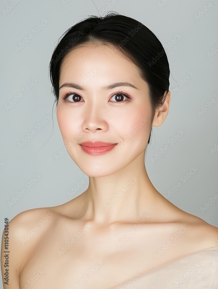 Professional portrait of a young woman studio minimalist close-up Professional portrait of a young woman studio minimalist close-up