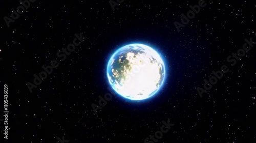 Moving the planet on his own circle . mysterious planet between gas and stars in the space. Generative AI.