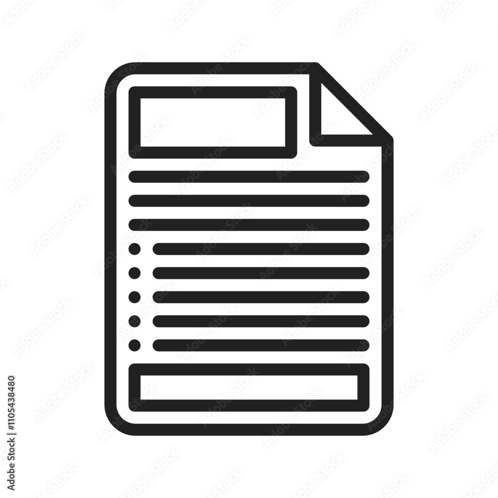 Page Icon vector image. Suitable for use on web apps, mobile apps, and print media Page Icon vector image. Suitable for use on web apps, mobile apps, and print media