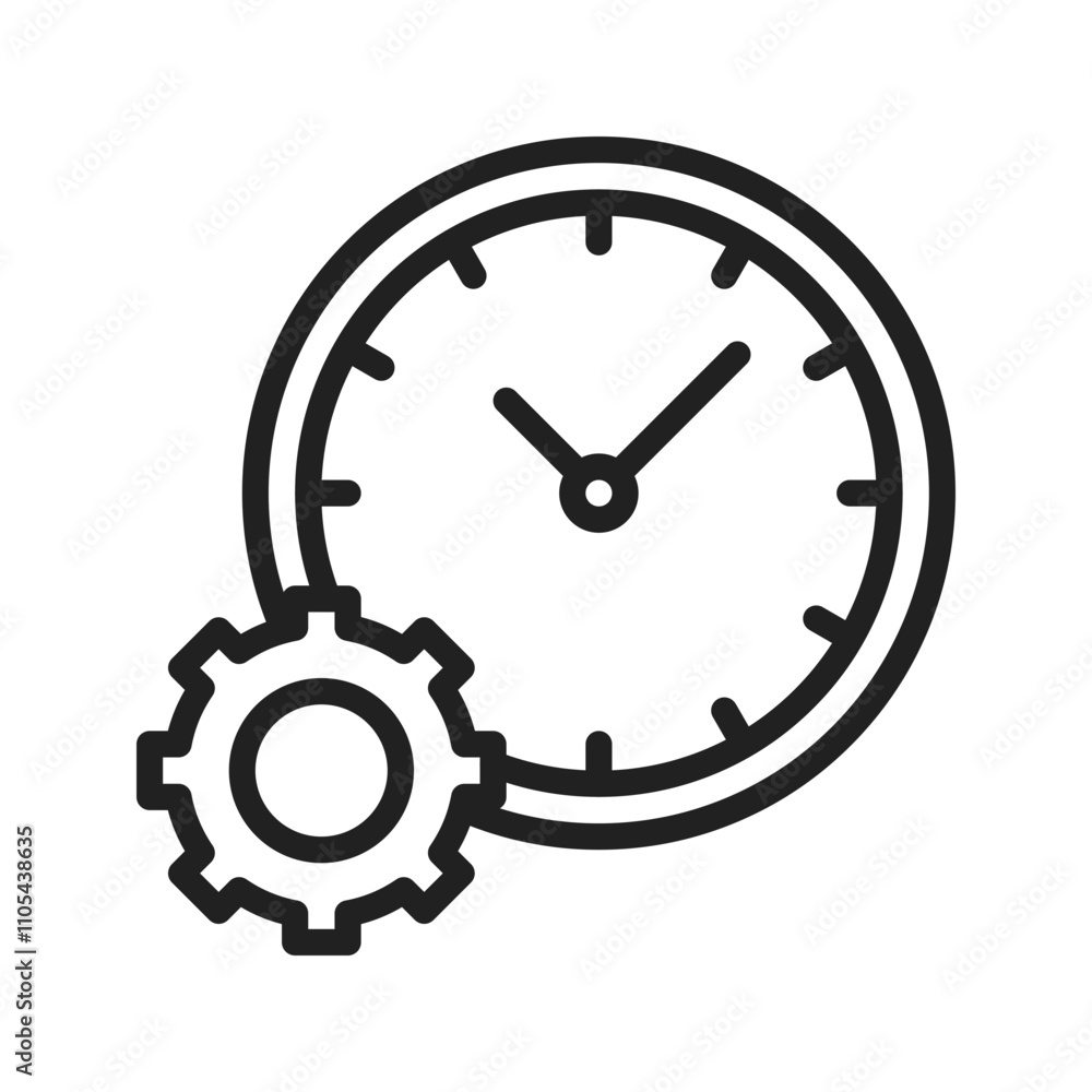 Time Management Icon vector image. Suitable for use on web apps, mobile apps, and print media Time Management Icon vector image. Suitable for use on web apps, mobile apps, and print media