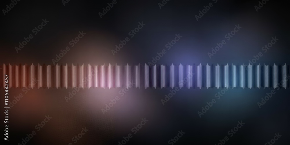 Obraz premium Abstract sound wave visualization with blurred background
