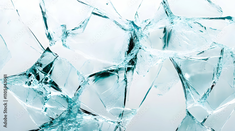 Shattered Glass Abstract Background: Teal Fragments Scattered, Creating a Textured, Artistic Composition. Shattered Glass Abstract Background: Teal Fragments Scattered, Creating a Textured, Artistic Composition.