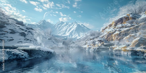 Wallpaper Mural Snowy Mountain Hot Springs A Winter Wonderland Escape, Chasing Warmth in Snowy Mountains
 Torontodigital.ca