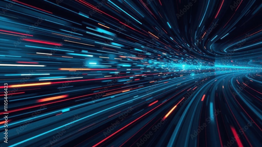 Fast moving data speed lines creating a futuristic abstract background, digital Fast moving data speed lines creating a futuristic abstract background, digital