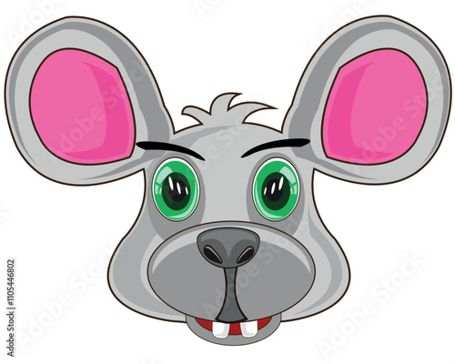 Portrait animal mouse on white background is insulated