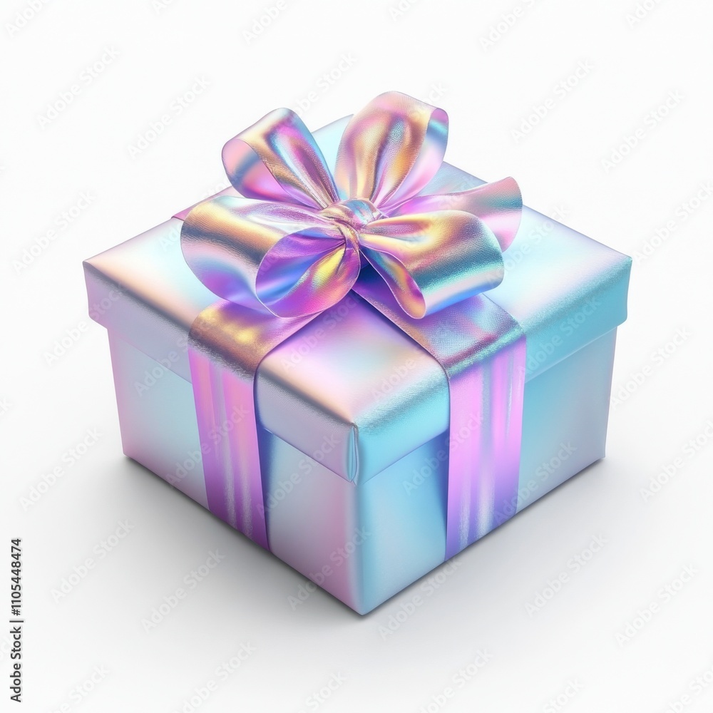 A box with a purple bow on top of it A box with a purple bow on top of it
