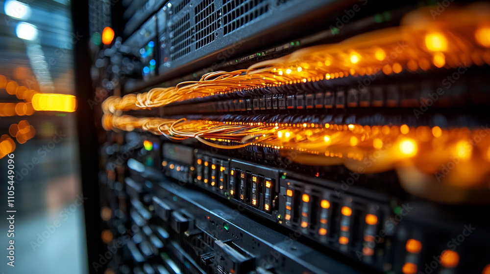 Ai generated network infrastructure data center technology image urban environment close-up view connectivity concept Ai generated network infrastructure data center technology image urban environment close-up view connectivity concept