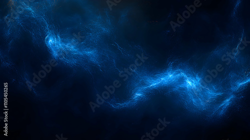 Wallpaper Mural Abstract Blue Energy Particles Flowing Dynamically in Dark Background, Creating a Mesmerizing Digital Art Illustration. Torontodigital.ca