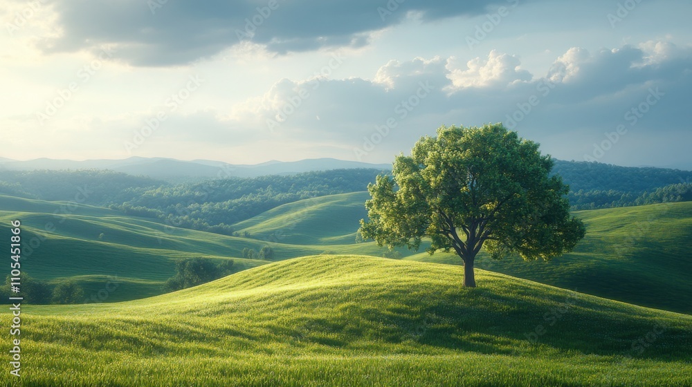 Idyllic countryside landscape with expansive fields, rustic charm, and calm natural surroundings for a peaceful escape Idyllic countryside landscape with expansive fields, rustic charm, and calm natural surroundings for a peaceful escape