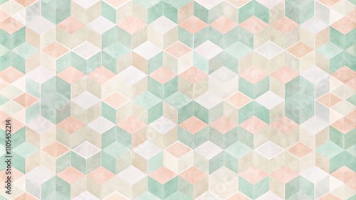 Subtle Pastel Cube Pattern Background Texture for Design Projects