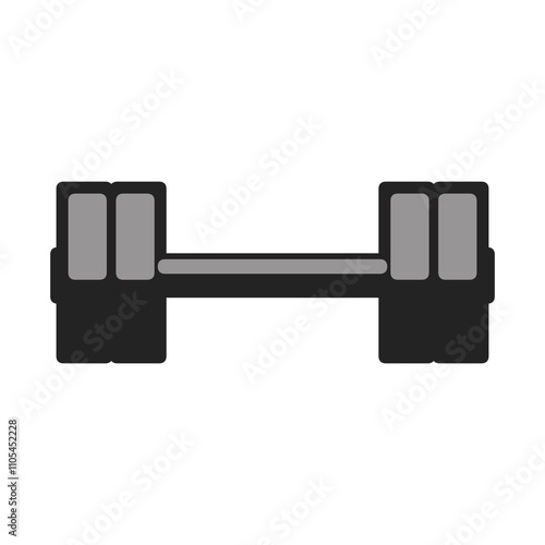 dumbbell vector illustration. Sports equipment, weight lifting, exercise, strength and gym concept.