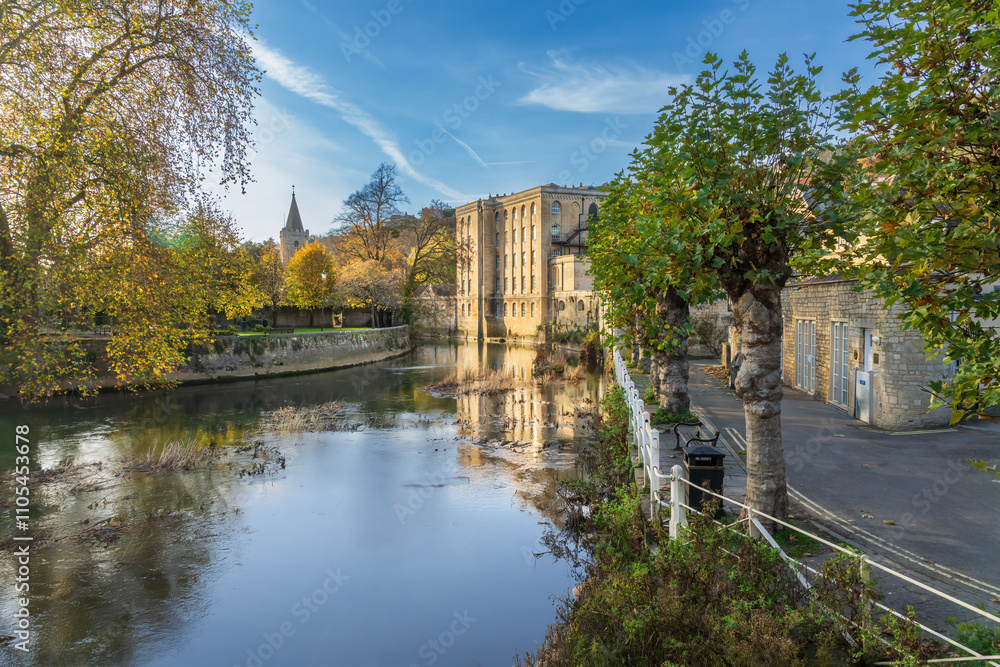 Fototapeta premium The River Avon in Bradford on Avon in Somerset