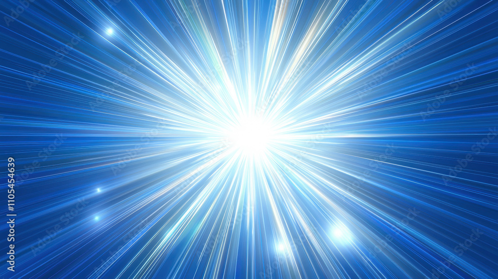 Radiant Light Burst with Blue Streaks, symbolizing energy and inspiration Radiant Light Burst with Blue Streaks, symbolizing energy and inspiration