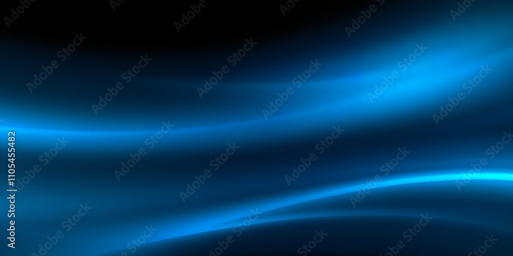 Fototapeta premium Abstract Blue Waves: Glowing, dynamic, and serene.