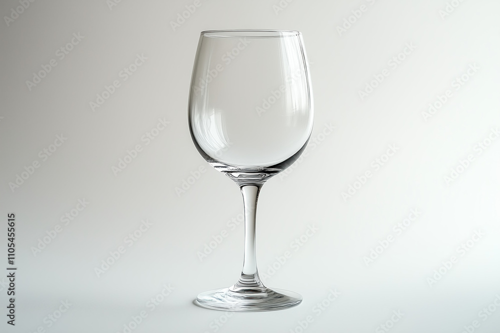 Empty glass goblet on a light background Empty glass goblet on a light background