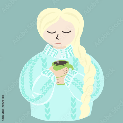 woman and hot tea