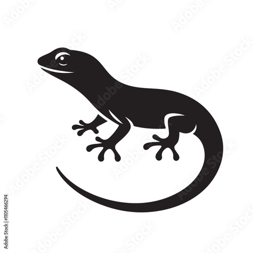 lizard isolated on white background