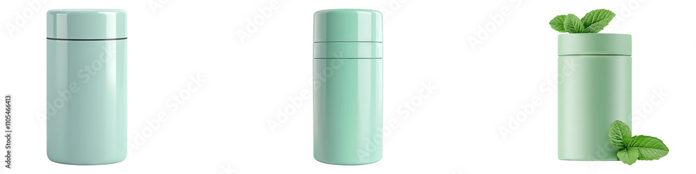 Mint deodorant stick mockup isolated on transparent background, Set of Mint deodorant stick mockup isolated on transparent background, Set of