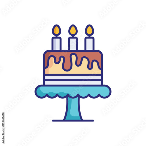 Celebration Cake vector icon