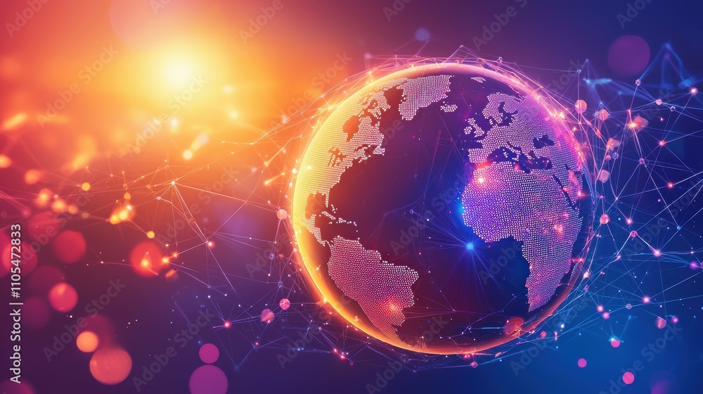 Data-driven global connectivity digital environment graphic visualization abstract viewpoint Data-driven global connectivity digital environment graphic visualization abstract viewpoint