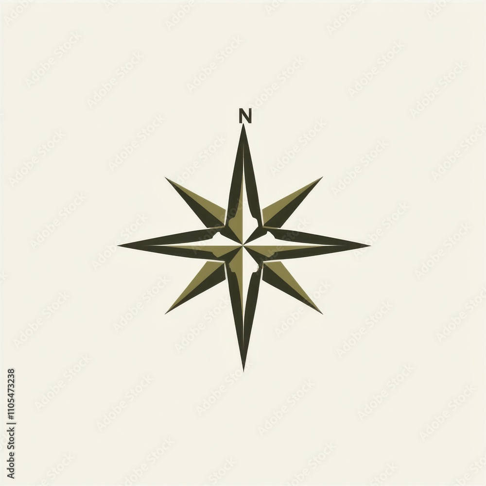 Navigating Horizons: Elegant Compass Rose Brand Emblem Navigating Horizons: Elegant Compass Rose Brand Emblem