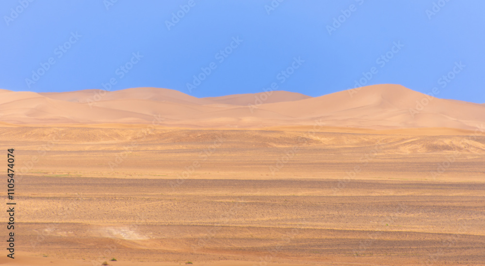 View of the Magnificent Landscape of the Sahara Desert in Morocco View of the Magnificent Landscape of the Sahara Desert in Morocco
