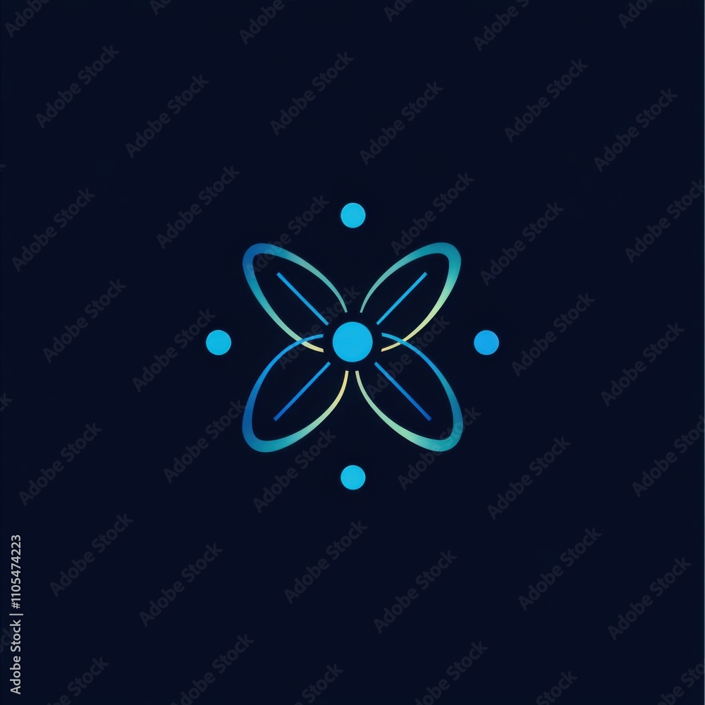 Fusion Energy Emblem with Eco-Friendly Typography Fusion Energy Emblem with Eco-Friendly Typography