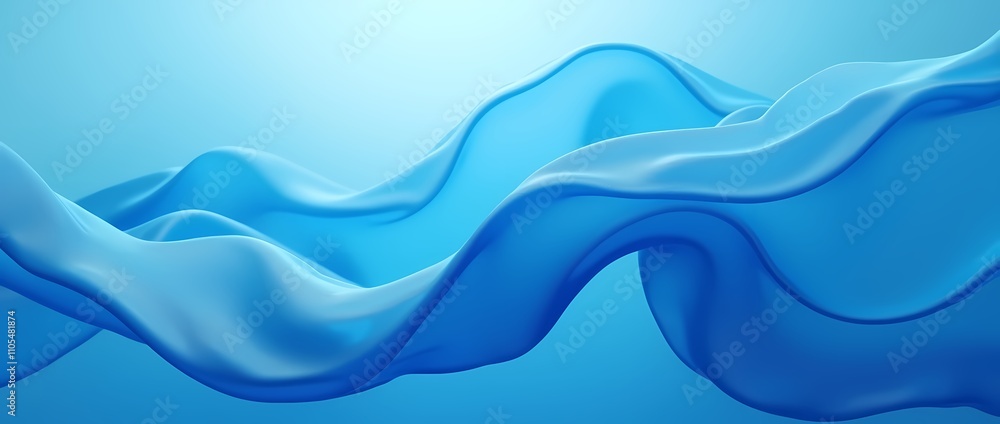 Abstract background made of translucent blue silk fabric Abstract background made of translucent blue silk fabric