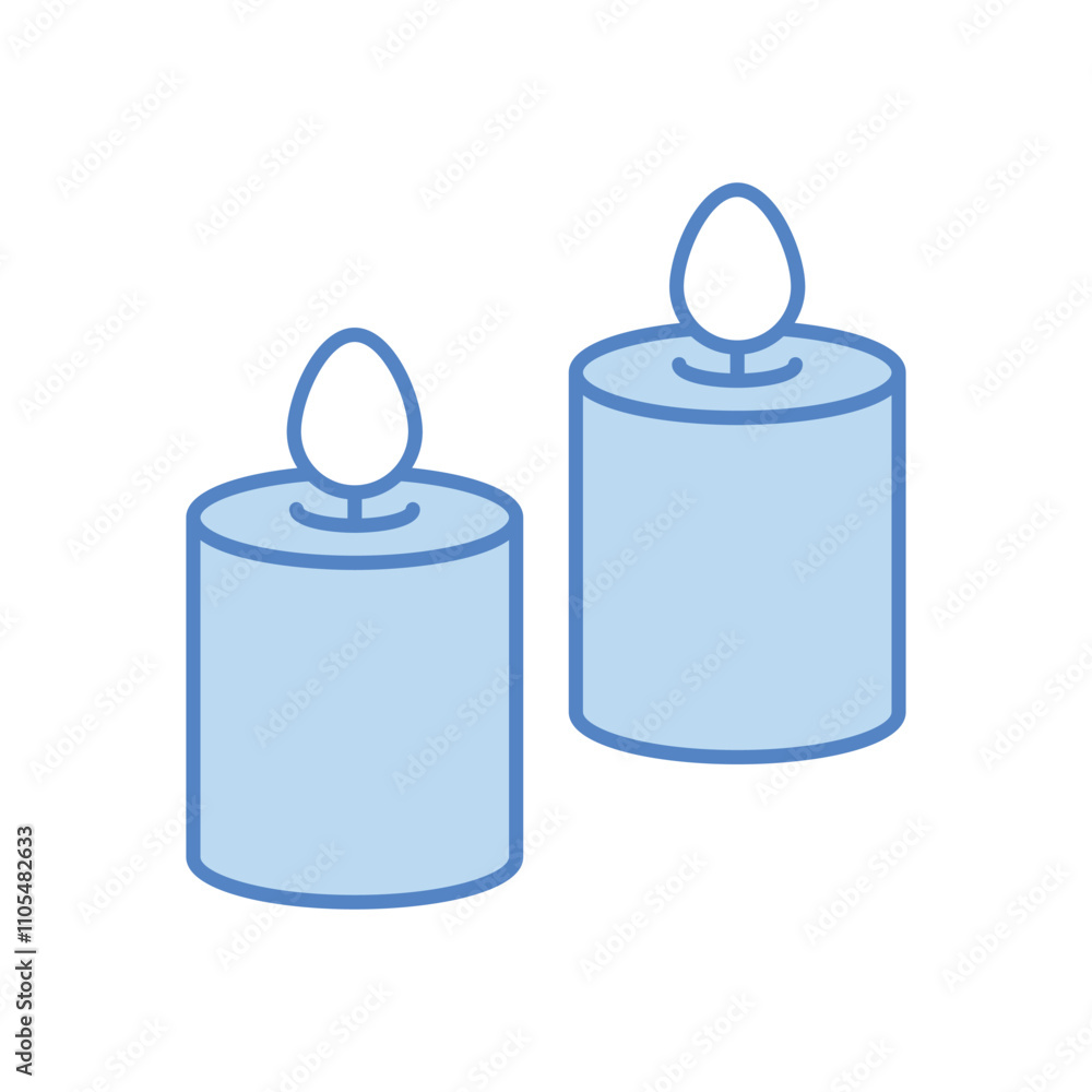 Decorative Candles vector icon Decorative Candles vector icon