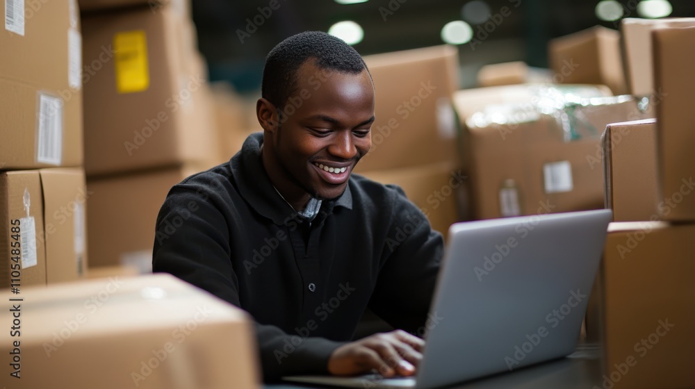 The Young Man with Laptop