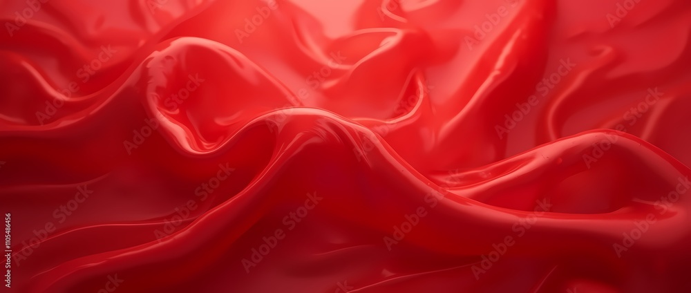 Obraz premium Abstract background made of translucent red silk fabric