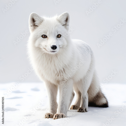 arctic fox on white background