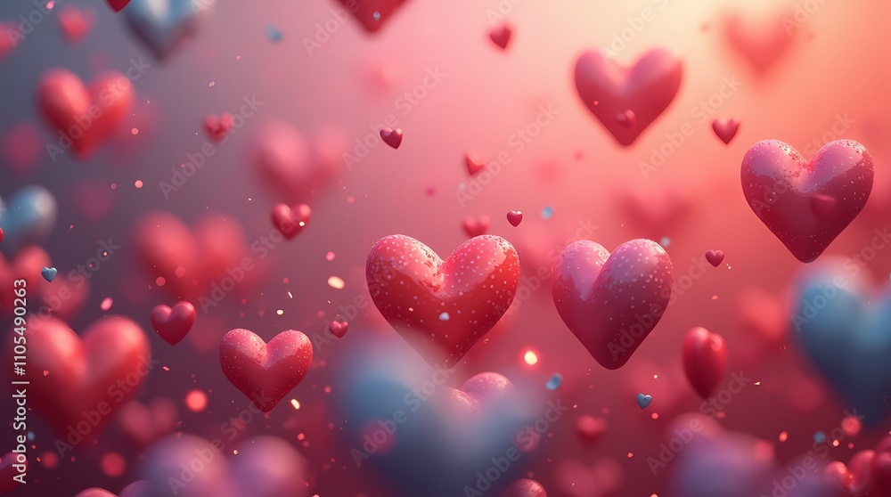 Background with colorful hearts Background with colorful hearts