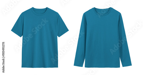 Plain Blue T-Shirts Short and Long Sleeve